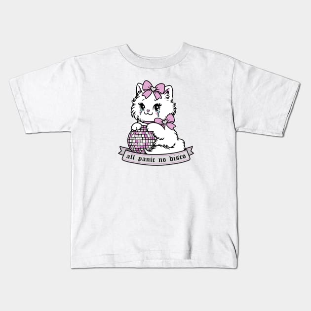 all panic no disco kitty cat Kids T-Shirt by moonstruck crystals